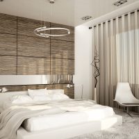 panneau 3d mdf lumineux dans la photo de la chambre