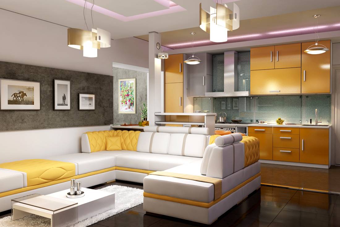 sala de color estilo de habitación