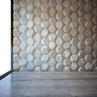 panneau 3d en aluminium brillant dans l'image de la pièce