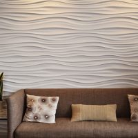 panneau de lumière 3d mdf dans la photo de la salle