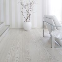 beau plancher blanc à l'intérieur du couloir photo