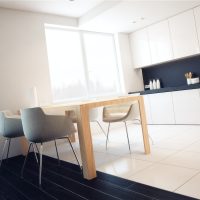 beau plancher blanc dans la photo intérieure de la chambre