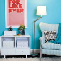 décor insolite de l'appartement en photo couleur turquoise