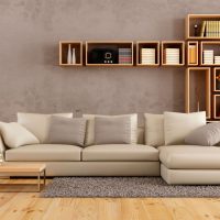 sofá ligero al estilo de una foto de un apartamento