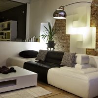 sofá brillante en el estilo de la sala de estar photo