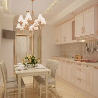 bel intérieur de cuisine beige de style provençal