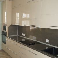beau design de cuisine beige dans un style photo eco