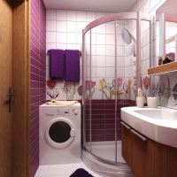 decoración inusual de un baño con ducha en colores oscuros