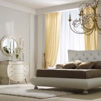 intérieur de la chambre lumineuse dans un style art déco