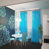 conception de cuisine lumineuse en photo couleur turquoise