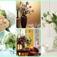 fleurs fraîches dans le style de la photo de la cuisine
