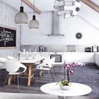 murs blancs à l'intérieur de la chambre à coucher dans le style du minimalisme photo