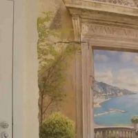 peintures murales dans la conception d'une pièce avec une image de la nature