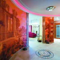 peintures murales dans le décor du salon avec une image de la nature
