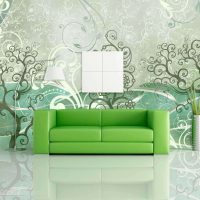 peintures murales dans le style de la cuisine avec une photo de la nature photo