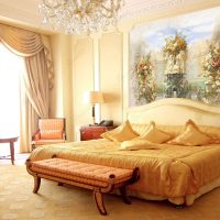peintures murales à l'intérieur de la chambre à coucher avec l'image de la nature