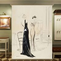 peintures murales à l'intérieur de l'appartement avec une photo de la nature