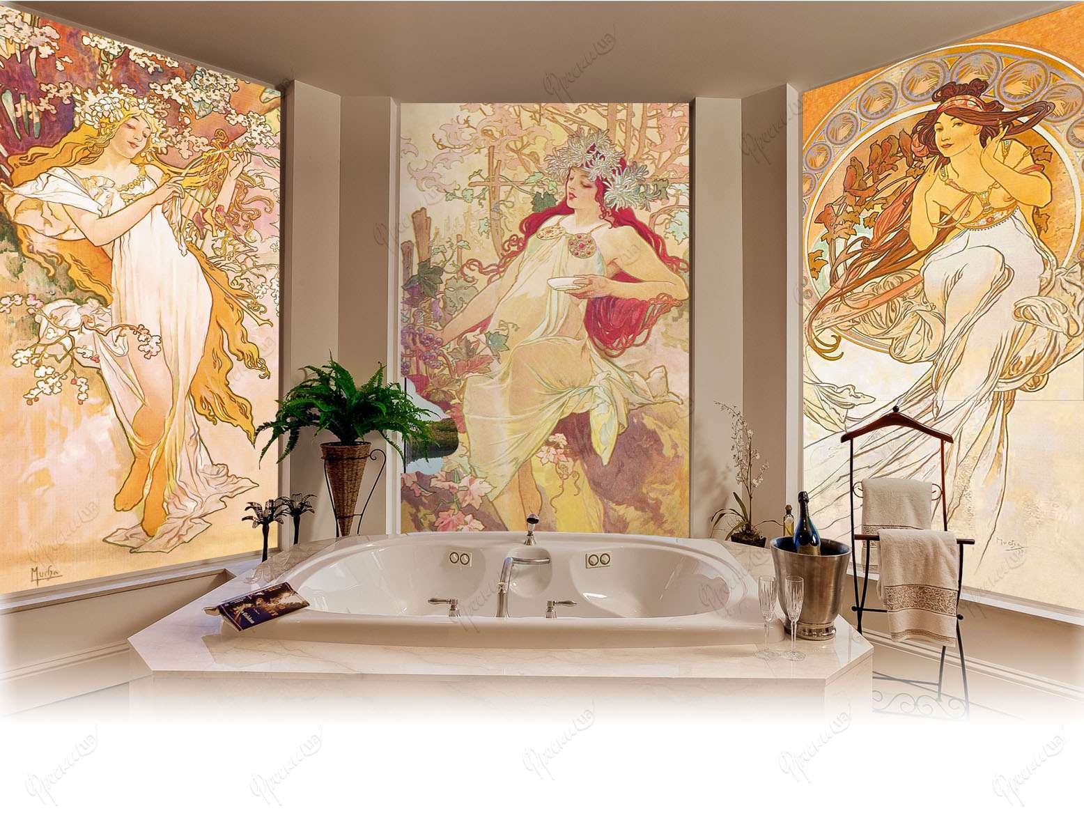 peintures murales de style nature