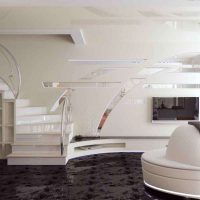 le futurisme dans le décor du couloir en image couleur claire