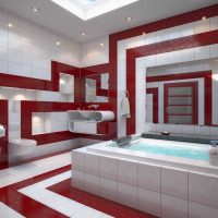 combinant le rouge avec d'autres couleurs dans la conception de la photo du salon