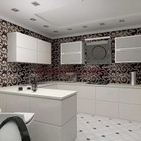 décor sombre de cuisine de luxe dans l'image de style classique