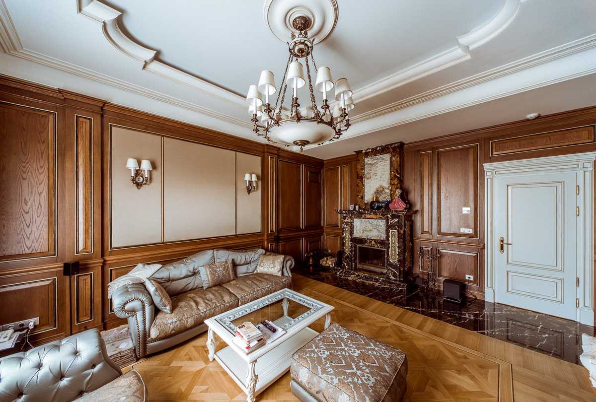 decoración moderna del apartamento de estilo rocco