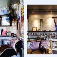 décor lumineux de la salle dans le style de l'image boho