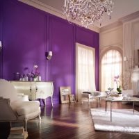 beau décor de cuisine en couleur violet