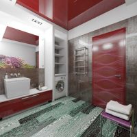 couleur bordeaux vif à l'intérieur de l'appartement photo