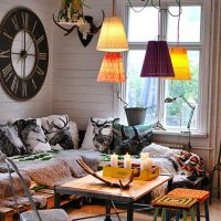 photo de conception de salon chic style boho