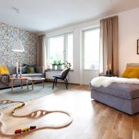 belle photo de décor de chambre suédoise