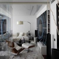 verre clair dans la conception de la photo de la chambre