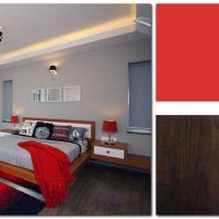 combinaison de rouge avec d'autres couleurs à l'intérieur de la photo de la chambre