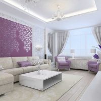 une combinaison de lilas dans le style de la photo du couloir