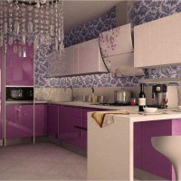 combinant lilas dans le décor du couloir photo