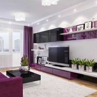 combinant des couleurs lilas dans le style de la photo de la cuisine