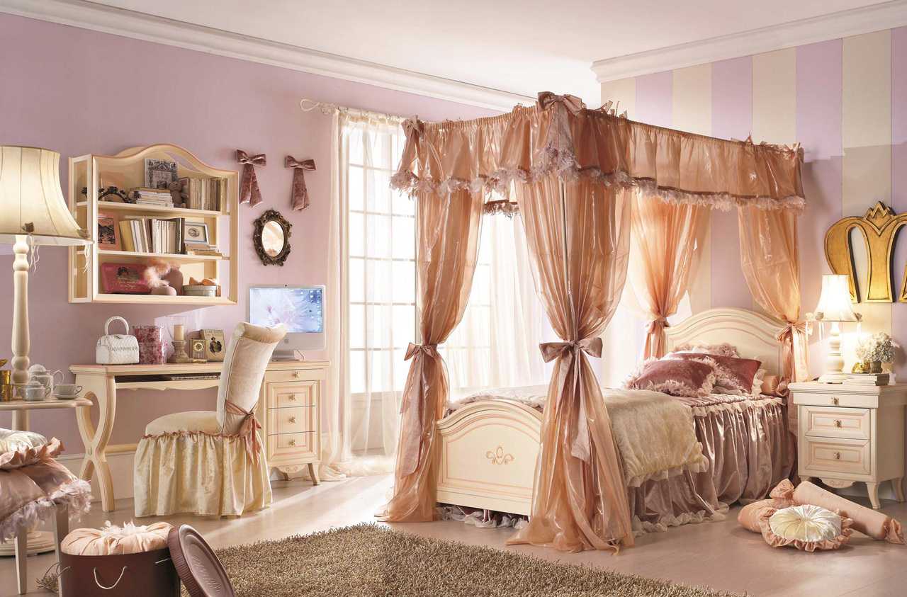 hermosa decoración de dormitorio rocco