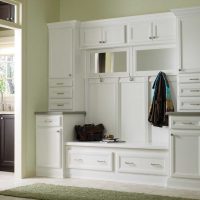 mobilier blanc clair dans le décor du couloir picture