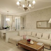 mobilier blanc clair dans le décor de l'appartement photo
