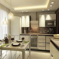 bel intérieur de cuisine de luxe en style classique