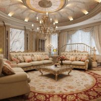 interior moderno del corredor en la imagen de estilo rococó