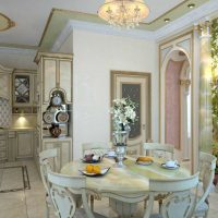 design lumineux de la cuisine de luxe dans l'image de style art déco