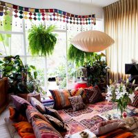 belle conception de couloir en photo de style boho