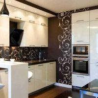 décor léger de cuisine de luxe dans le style d'une photo classique