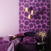 beau design de cuisine en violet
