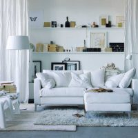 mobilier blanc clair dans le décor du couloir picture