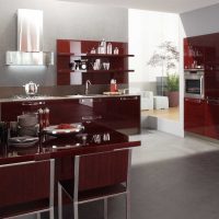 couleur bordeaux brillante dans le style de la maison photo