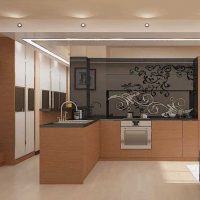 design lumineux de la cuisine de luxe dans un style photo classique