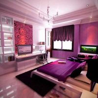 magnifique décor du couloir en photo violette