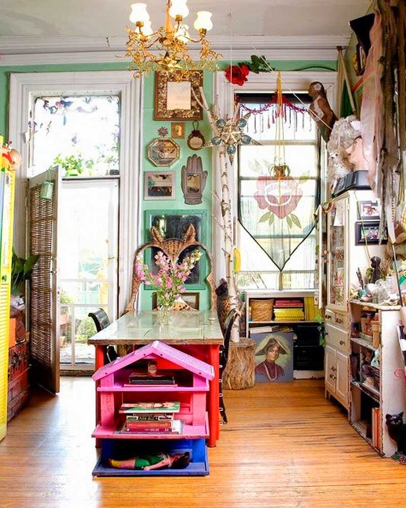 intérieur de chambre de style boho lumineux